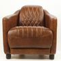 Armchairs - The Prestigious Armchair in Vintage Leather - Comfort and Retro Style - JP2B DECORATION