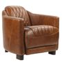 Armchairs - The Prestigious Armchair in Vintage Leather - Comfort and Retro Style - JP2B DECORATION