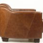 Armchairs - The Prestigious Armchair in Vintage Leather - Comfort and Retro Style - JP2B DECORATION