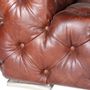 Sofas - Chester Indiana Sofa in Montaigne Brown Leather - Classic and Robust Design - JP2B DECORATION