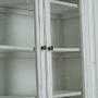 Bibliothèques - Buffet 2 corps en bois blanc vieilli, design rustique, 215 cm - JP2B DECORATION