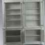 Bibliothèques - Buffet 2 corps en bois blanc vieilli, design rustique, 215 cm - JP2B DECORATION