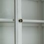 Bibliothèques - Buffet 2 corps en bois blanc vieilli, design rustique, 215 cm - JP2B DECORATION