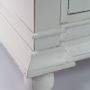 Bibliothèques - Buffet 2 corps en bois blanc vieilli, design rustique, 215 cm - JP2B DECORATION