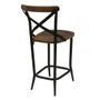 Chairs - Bar stool II, wood and metal, industrial design - JP2B DECORATION