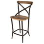 Chairs - Bar stool II, wood and metal, industrial design - JP2B DECORATION