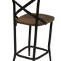 Chairs - Bar stool II, wood and metal, industrial design - JP2B DECORATION