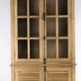 Bookshelves - Vintage industrial display cabinet in recycled wood, 223 cm, 4 shelves - JP2B DECORATION