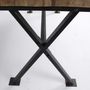 Desks - Industrial desk in metal and recycled wood, 150 cm, 3 drawers, vintage style - JP2B DECORATION