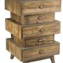 Chests of drawers - Support furniture in recycled wood, 100 cm, vintage industrial style - JP2B DECORATION