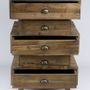 Chests of drawers - Support furniture in recycled wood, 100 cm, vintage industrial style - JP2B DECORATION