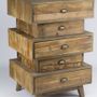 Chests of drawers - Support furniture in recycled wood, 100 cm, vintage industrial style - JP2B DECORATION