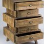 Chests of drawers - Support furniture in recycled wood, 100 cm, vintage industrial style - JP2B DECORATION