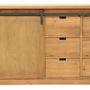 Buffets - Enfilade Atelier en bois recyclé, 180 cm, style industriel vintage - JP2B DECORATION