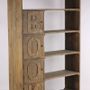 Bookshelves - BOOK Shelf in Recycled Elm Wood, 180 cm, 4 Shelves - JP2B DECORATION