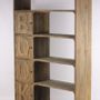 Bookshelves - BOOK Shelf in Recycled Elm Wood, 180 cm, 4 Shelves - JP2B DECORATION