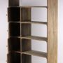 Bookshelves - BOOK Shelf in Recycled Elm Wood, 180 cm, 4 Shelves - JP2B DECORATION