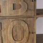 Bookshelves - BOOK Shelf in Recycled Elm Wood, 180 cm, 4 Shelves - JP2B DECORATION