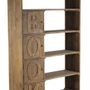 Bookshelves - BOOK Shelf in Recycled Elm Wood, 180 cm, 4 Shelves - JP2B DECORATION