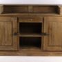 Buffets - Comptoir en bois recyclé, 180 cm, 3 tiroirs, style industriel vintage - JP2B DECORATION
