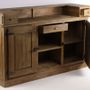 Buffets - Comptoir en bois recyclé, 180 cm, 3 tiroirs, style industriel vintage - JP2B DECORATION