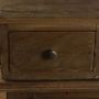 Buffets - Comptoir en bois recyclé, 180 cm, 3 tiroirs, style industriel vintage - JP2B DECORATION