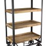 Sideboards - Industrial vintage cart in metal and recycled wood, 170 cm - JP2B DECORATION