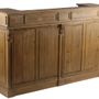 Buffets - Comptoir en bois recyclé, 180 cm, 3 tiroirs, style industriel vintage - JP2B DECORATION