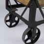 Sideboards - Industrial vintage cart in metal and recycled wood, 170 cm - JP2B DECORATION