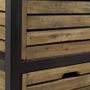 Sideboards - Industrial sideboard in metal and recycled wood, 170 cm, vintage style - JP2B DECORATION