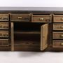 Buffets - Enfilade de métier en bois recyclé, 160 cm, 10 tiroirs, style vintage industriel - JP2B DECORATION