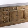 Buffets - Enfilade de métier en bois recyclé, 160 cm, 10 tiroirs, style vintage industriel - JP2B DECORATION