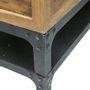 Buffets - Meuble TV industriel en métal et bois recyclé, 160 cm, 4 tiroirs - JP2B DECORATION