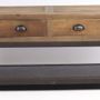 Buffets - Meuble TV industriel en métal et bois recyclé, 160 cm, 4 tiroirs - JP2B DECORATION