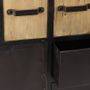 Sideboards - Industrial buffet in metal and recycled wood, 160 cm, 8 drawers - JP2B DECORATION