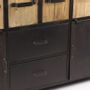 Sideboards - Industrial buffet in metal and recycled wood, 160 cm, 8 drawers - JP2B DECORATION