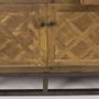 Buffets - Enfilade industrielle en métal et bois recyclé, 180 cm, 3 tiroirs, style vintage - JP2B DECORATION