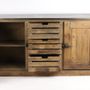 Sideboards - Industrial sideboard in recycled wood, 160 cm, 3 drawers, vintage style - JP2B DECORATION