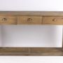 Consoles - Console en bois recyclé, 170 cm, 3 tiroirs, style industriel vintage - JP2B DECORATION