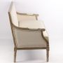 Sofas - Louis XVI-style sofa, 3 seats, elm wood and cushion seating - JP2B DECORATION