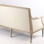 Sofas - Louis XVI-style sofa, 3 seats, elm wood and cushion seating - JP2B DECORATION