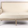 Sofas - Louis XVI-style sofa, 3 seats, elm wood and cushion seating - JP2B DECORATION