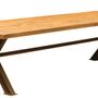 Tables Salle à Manger - Table de repas industrielle en métal et bois recyclé, 300 cm, à assembler - JP2B DECORATION