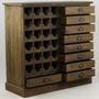 Sideboards - Vintage industrial buffet base in recycled wood, 110 cm, 9 drawers - JP2B DECORATION