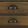 Sideboards - Vintage industrial buffet base in recycled wood, 110 cm, 9 drawers - JP2B DECORATION