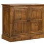 Sideboards - Romy sideboard base in aged wood, 2 doors, 95 cm - JP2B DECORATION