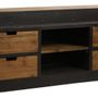 Buffets - Meuble TV Douglas, métal et bois recyclé, 160 cm, style industriel - JP2B DECORATION