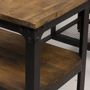 Desks - Conrad industrial desk in wood and metal, 140 cm, 4 shelves - JP2B DECORATION