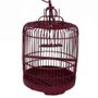 Objets de décoration - Cage à oiseau décorative en bambou, design vintage, rouge - JP2B DECORATION