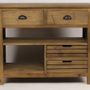 Buffets - Îlot de rangement Gaspard en bois recyclé, 100 cm, 4 tiroirs et 2 étagères - JP2B DECORATION